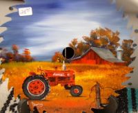 Red Barn with Farmall Tractor